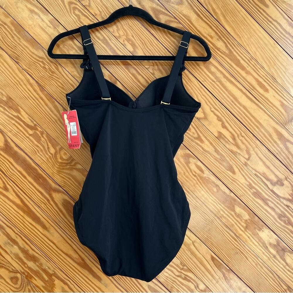 Spanx Bra-llelujah! One-Piece Underwire Swimsuit Black 6D/DD - Picture 3 of 10